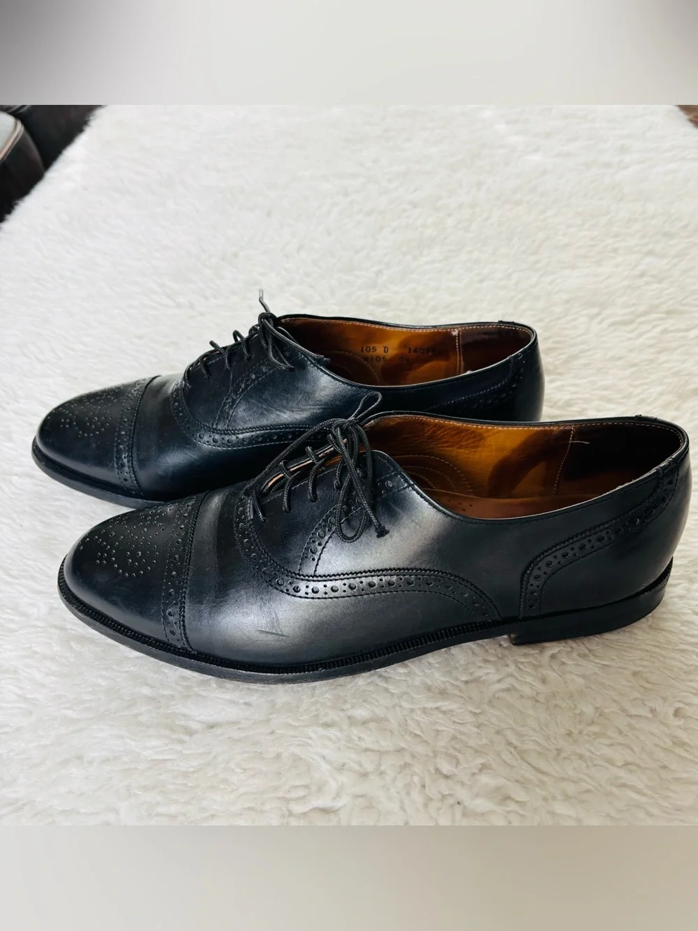 Cole Haan Black leather Lace up Oxfords Shoes size 10.5 D